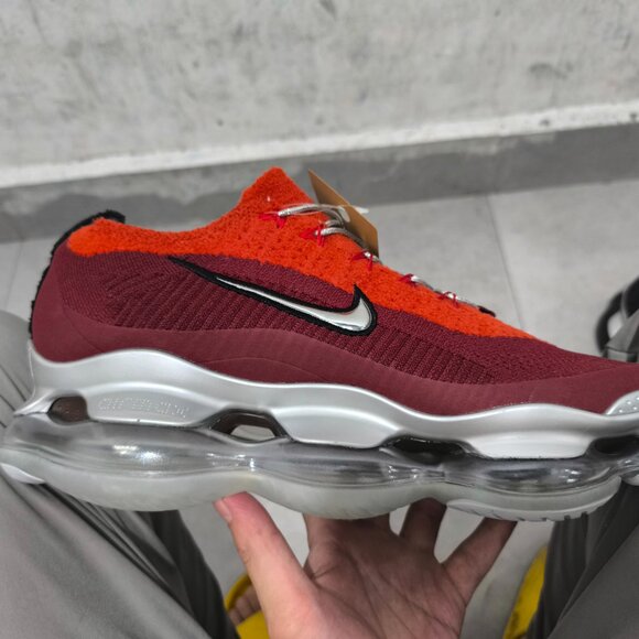 US12 Nike Air Max Scorpion FK Flyknit Reddish Silver Men's Comfortable Shoes - Picture 4 of 6